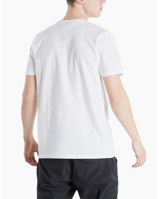 Ellesse White Aprel T Shirts Crew Neck Short Sleeve Cotton Summer Beach Tee Print