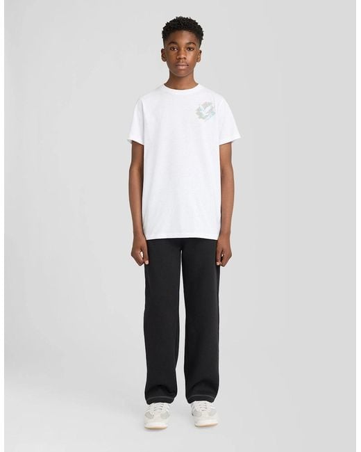 Lyle & Scott White Straight Leg Cotton Track Pants for men