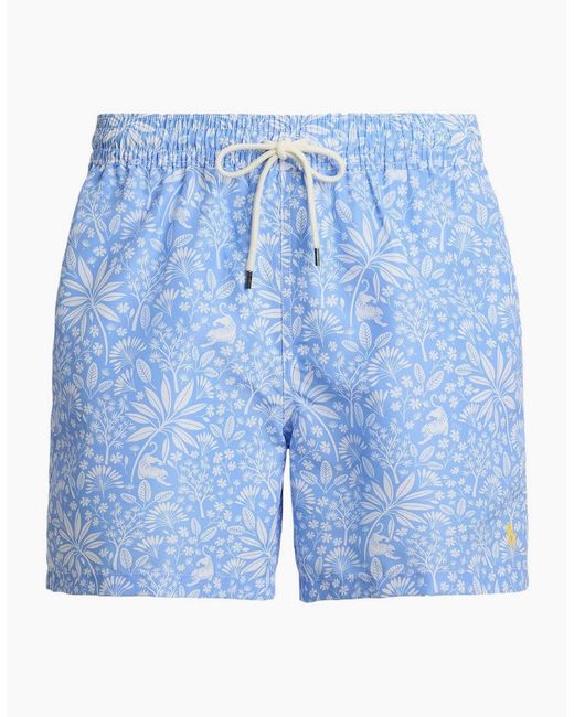 Polo Ralph Lauren Blue Paradise Print Swim Shorts 001 for men