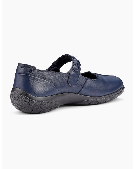 Hotter Blue Shake Ii Wide Fit Mary Jane Shoes