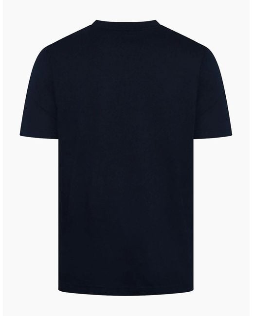 Boss Blue Text Graphic Crew Neck Short Sleeve T-Shirt for men