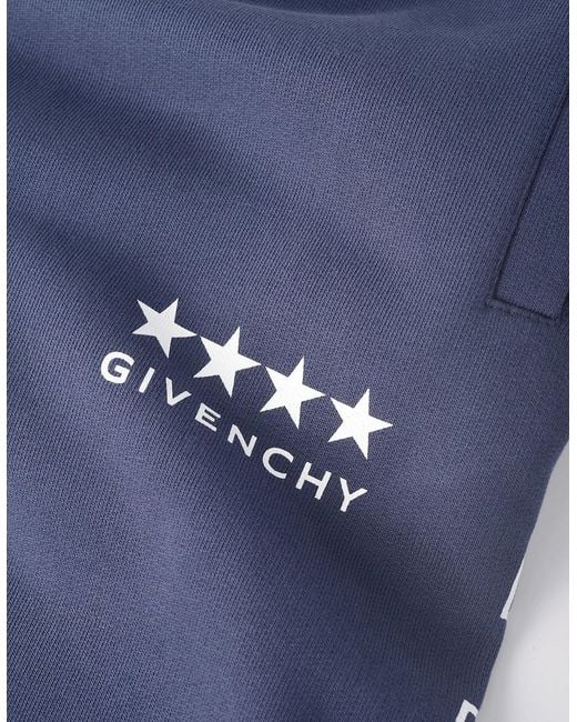 Givenchy Blue Over Size Logo Cuffed Joggers for men