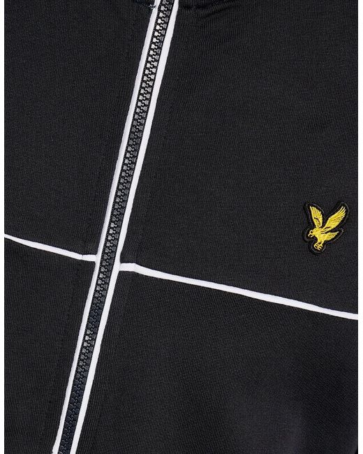 Lyle & Scott Gray Piped Full Zip Track Top for men