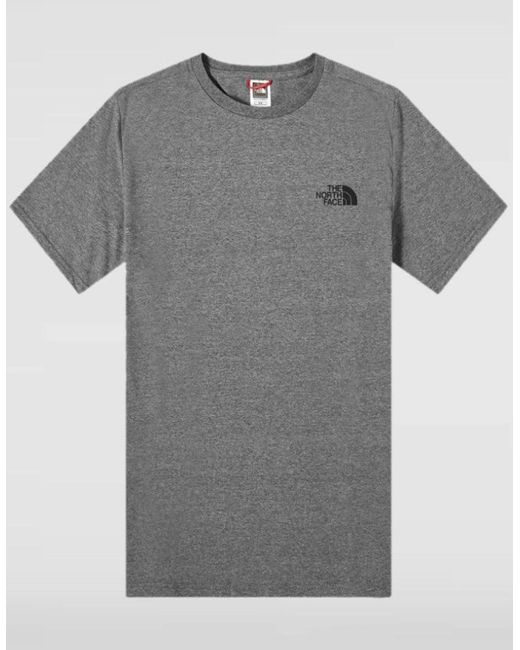 The North Face Gray Simple Dome Short Sleeve T-Shirt for men