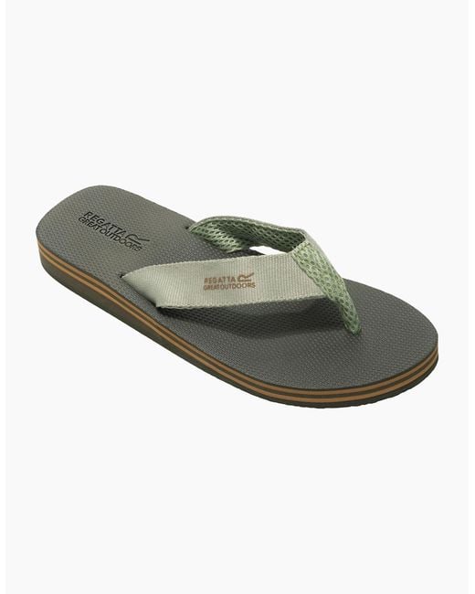 Regatta Green Rico Flip Flops for men