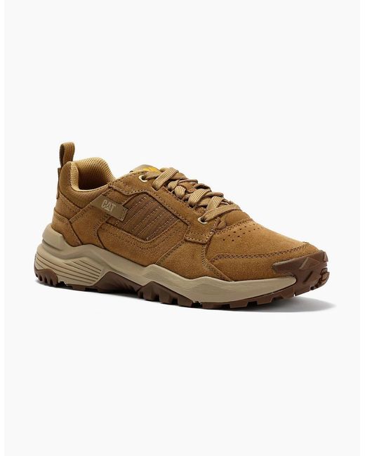 Caterpillar Brown Grapple Suede Butternut Trainers for men