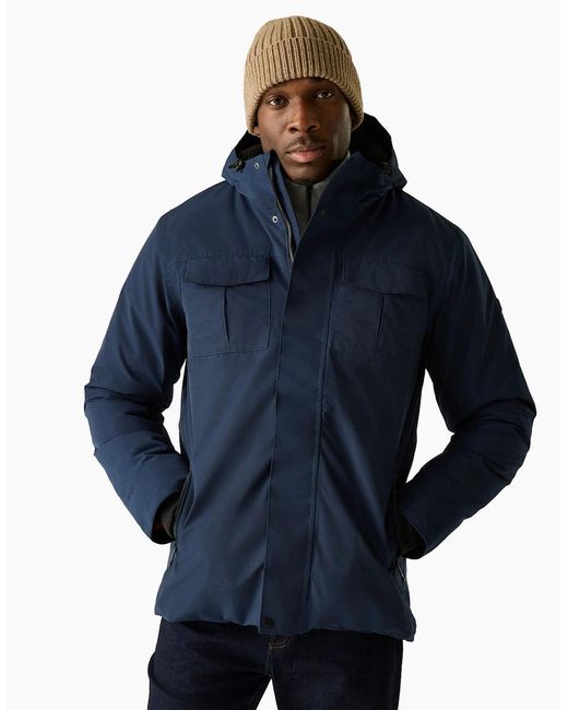 Regatta Blue Eamont Insulated Waterproof Jacket for men