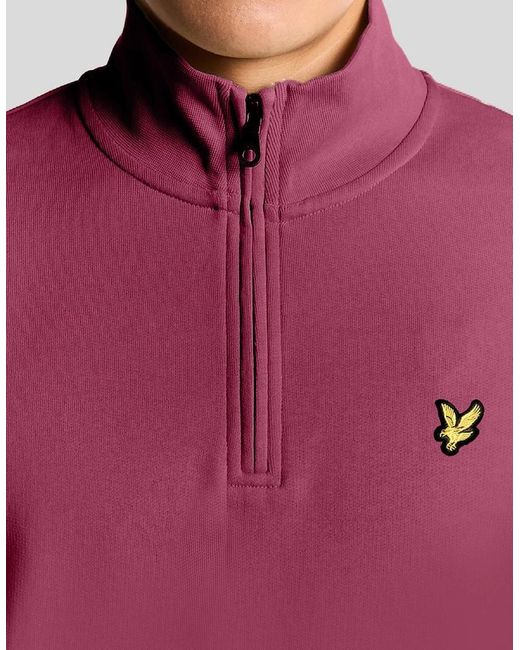 Lyle & Scott Red Everyday 1/4 Zip Cotton Sweatshirt for men