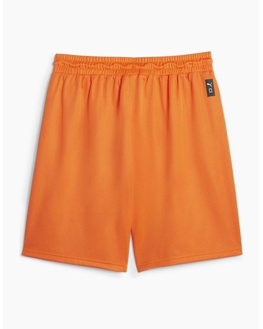 PUMA Orange Hoops Team Practice Basketball Shorts for men