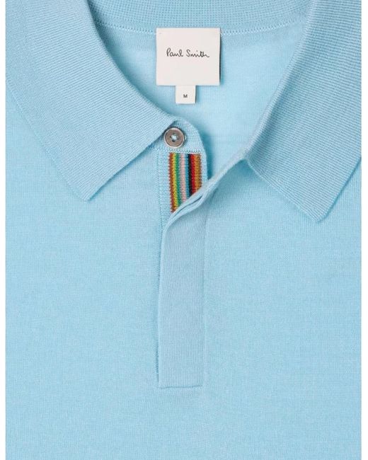 Paul Smith Blue Ls Polo Sweater 40B for men