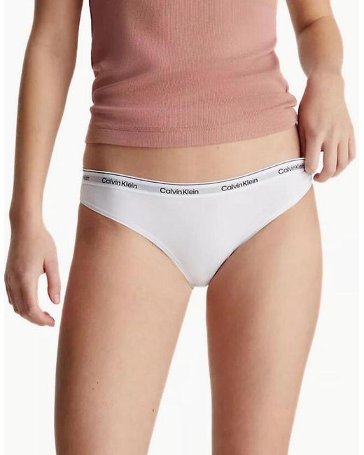 Calvin Klein White 3-Pack Modern Logo Bikini Briefs