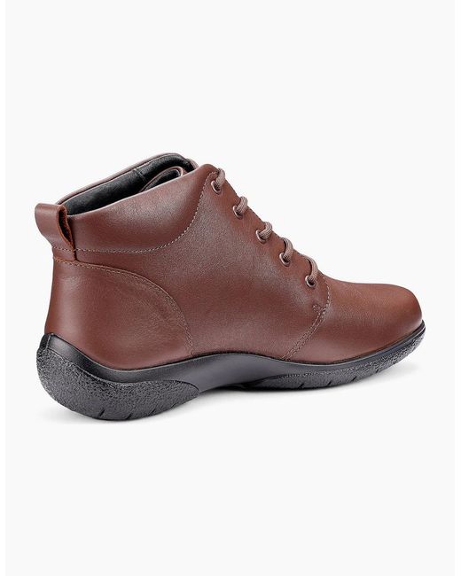 Hotter Brown Ellery Wide Fit Ankle Boots