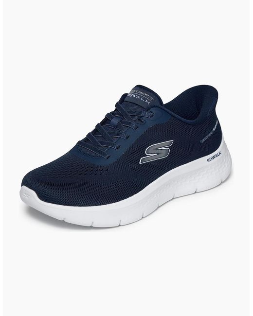 Skechers Go Walk Blue Flex Azriel Textile Textile/ Trim Trainers