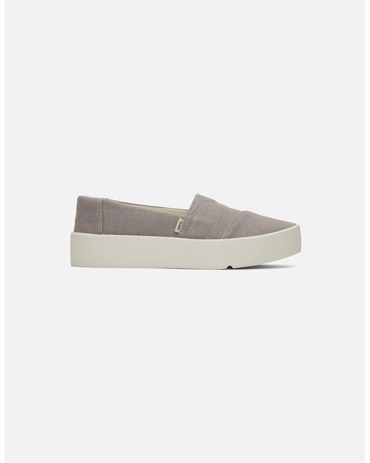 TOMS White Verona Textile Light Trainers