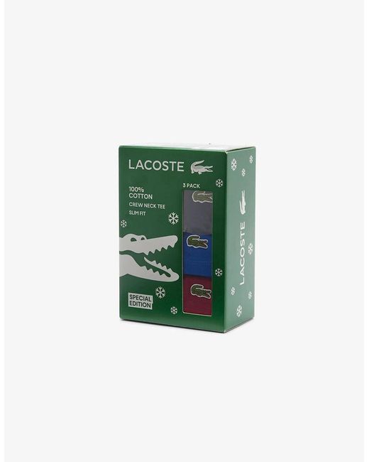 Lacoste Red 3Pck Slm T for men