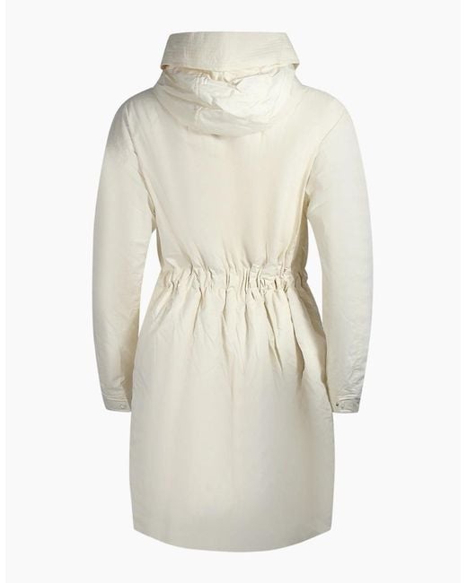 Parajumpers White Eulalia Moonbeam Hooded Padded Long Jacket