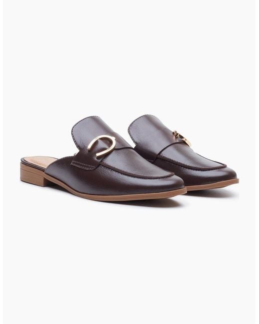 Hush Puppies Brown Calla Leather Chocolate Mules