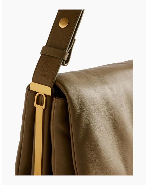 Ted Baker Brown Samilli Lock Detail Soft Quilted Khaki Bag