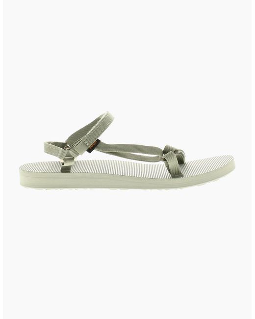 Teva Metallic Strappy Sandals Original Universal Slim Touch Fastening Sea Grass Uk