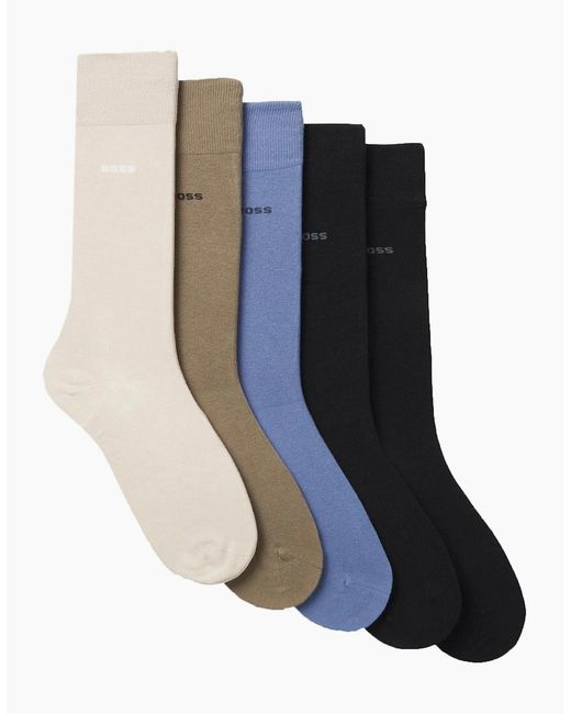 Boss Blue Boss 5 Pack Rs Business Socks for men
