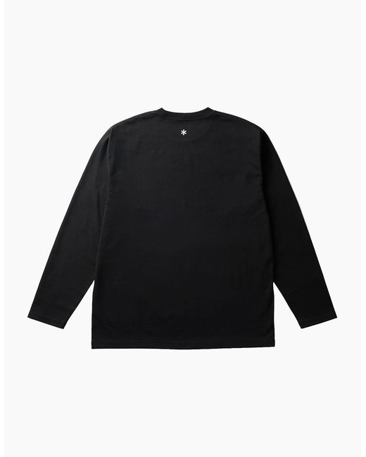 Snow Peak Black Snow Peak Nsd Long Sleeve Logo T-Shirt for men