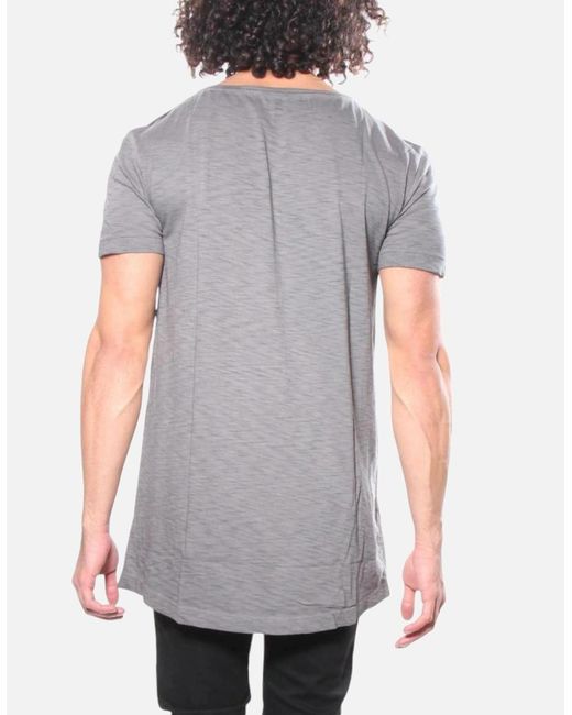 DIESEL Gray T Longer Ma Graphic T Shirt Short Sleeve for men