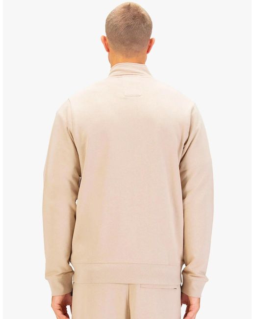Luke 1977 Natural Sutton 1000 Zip Through Sweat Stone for men