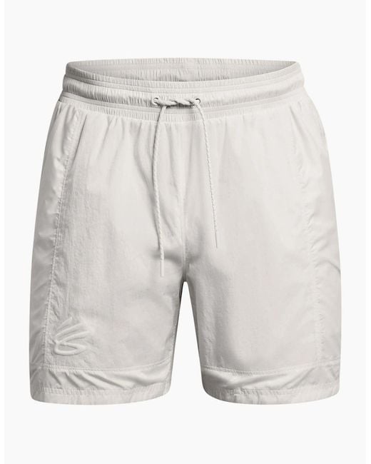 Under Armour Gray Curry Track Bermuda Shorts for men