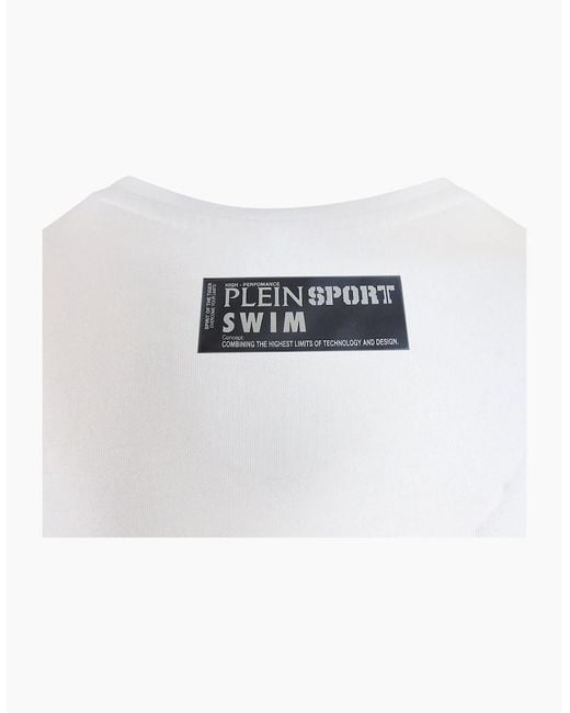 Philipp Plein Green Pleint Sport Swim Tiger Box Logo T-Shirt