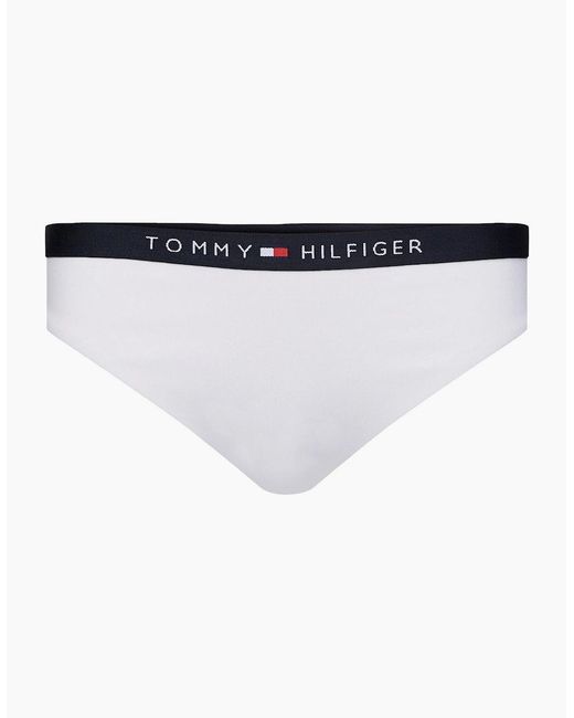 Tommy Hilfiger Blue Classic Logo Waistband Bikini Bottoms