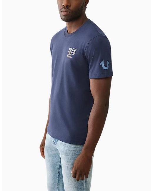 True Religion Blue T Shirts Cotton Tee for men