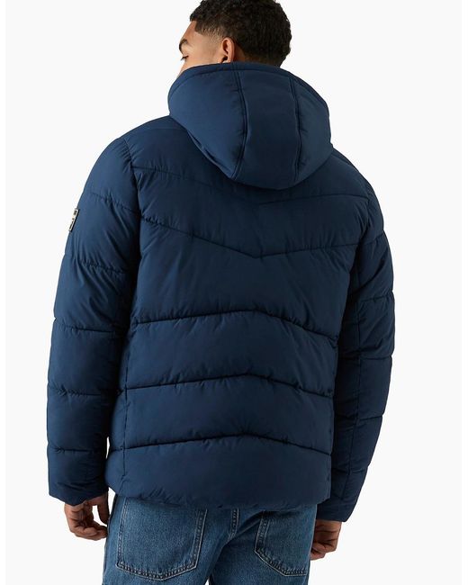 Reebok Blue Rb1567 Stretch Puffer Jacket for men