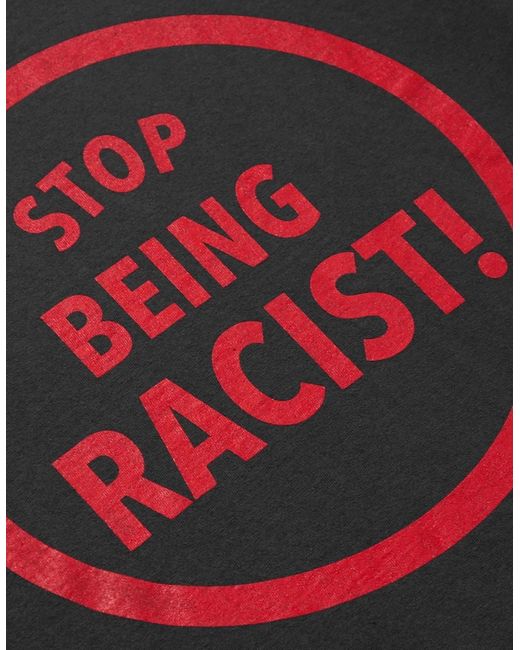 GALLERY DEPT. Black Stop Being Racist Tee