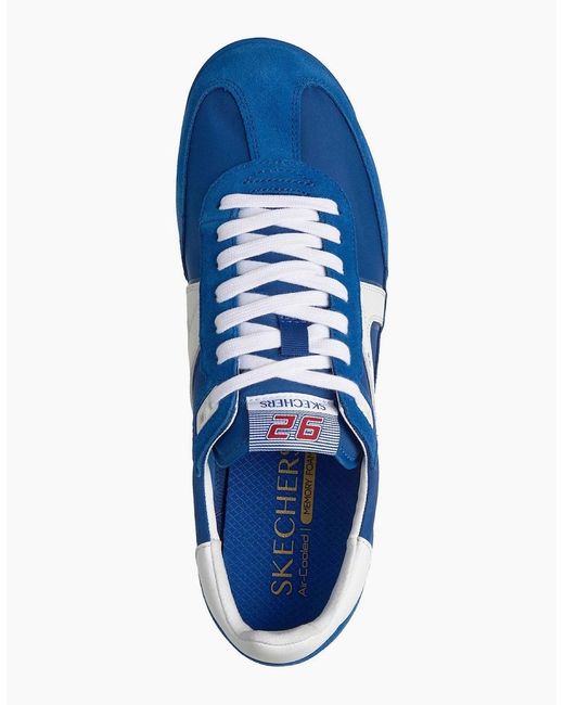 Skechers Blue Skx 92 Spective Leather /Multi Trainers for men