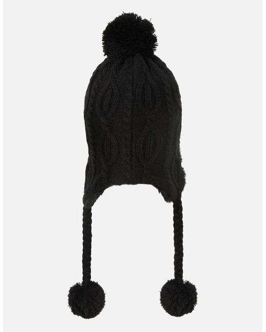 Mountain Warehouse Black Ladies Sierra Knitted Thermal Bomber Hat