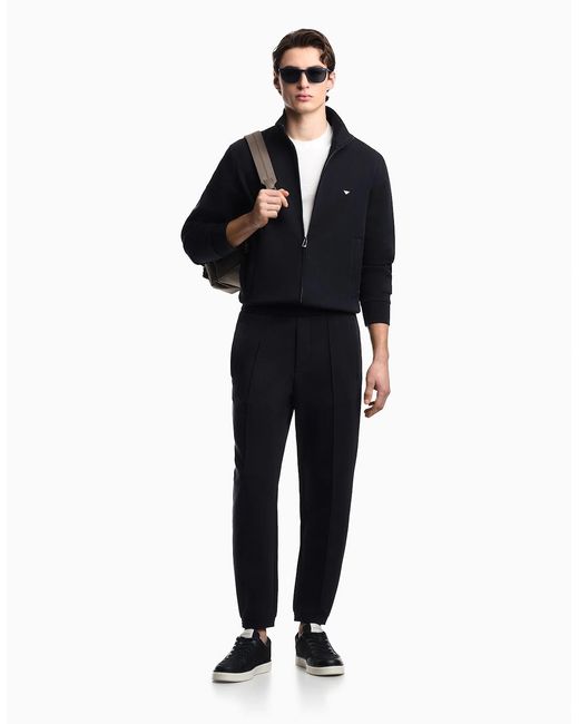 Emporio Armani Blue Zip Through Sweatshirt for men