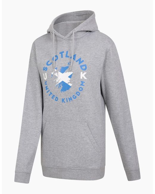 Mountain Warehouse Gray Ladies Scottish Flag Overhead Hoodie