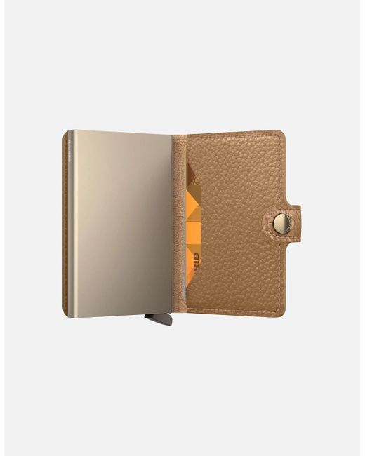 Secrid Natural Pebble Mini Wallet Cappuccino for men