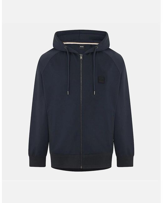 Boss Blue Steele Zip Through Hoody for men