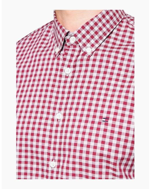 Tommy Hilfiger Pink Oxford Shirts Long Sleeve Cotton Top for men