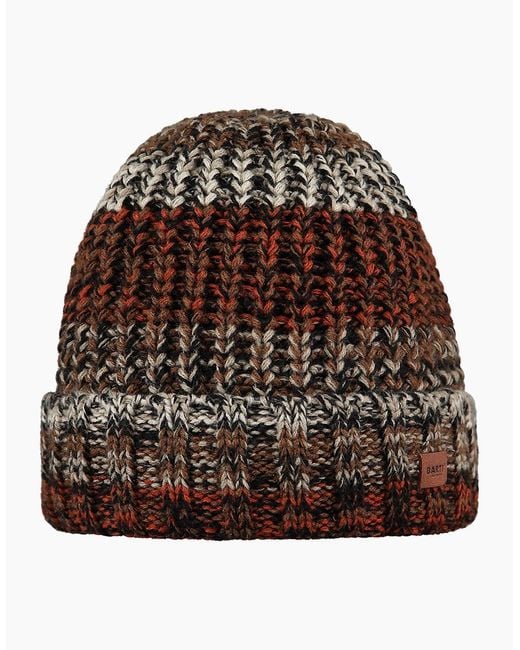 Barts Brown Akotan Chunky Knit Cuffed Beanie Hat for men