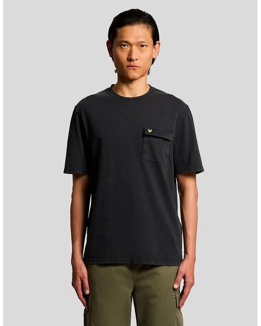 Lyle & Scott Black Lyle & Scott Cargo Pocket T-Shirt Jet for men