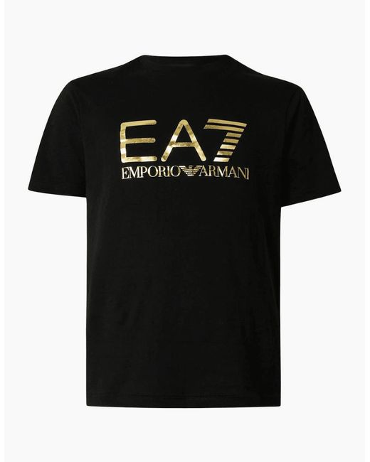 EA7 Black Foil Logo/ T-Shirt for men