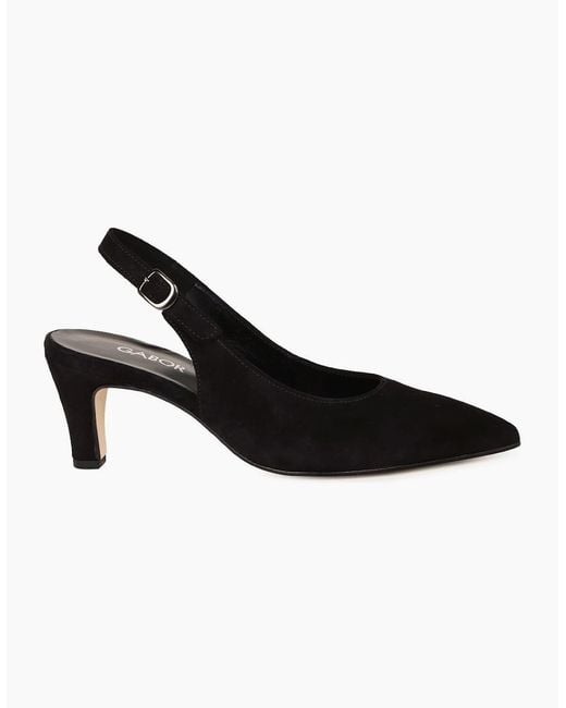 Gabor Black Lazona Court Shoes