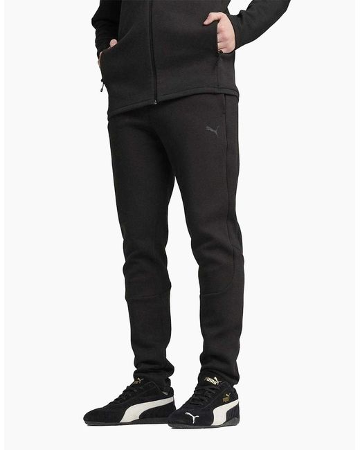 PUMA Black Evostripe Core Fleece Tapered Joggers for men