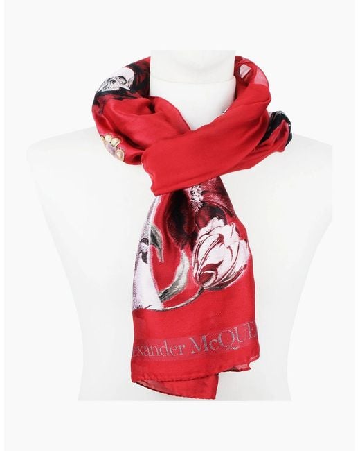 McQueen Red Scarf