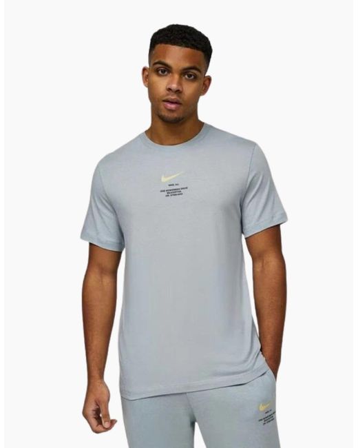 Nike Gray Athletics Swoosh By T-Shirt for men