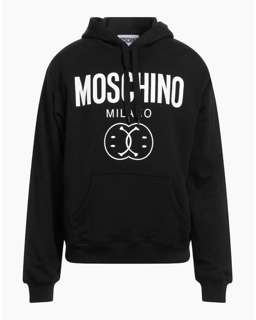 Moschino Black Double Smiley Hoodie for men