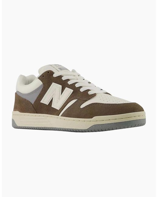 New Balance Brown 480 Trainer Cortado/Sea Salt for men