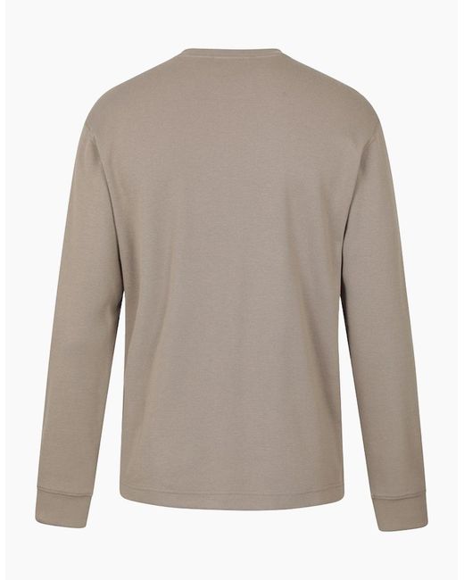 Mountain Warehouse Gray Tillsbury Textured Waffle Crew Neck Long-Sleeved Sweatshirt for men